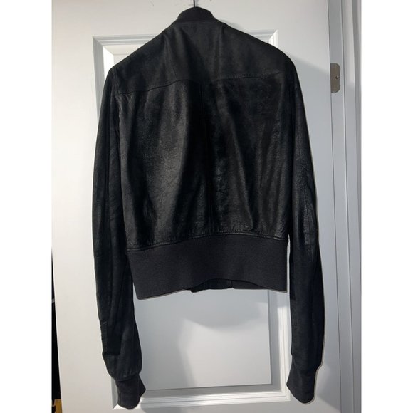 Rick Owens Lambskin Fitted Bomber Jacket - Picture 4 of 7